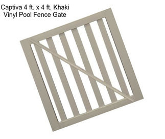 Captiva 4 ft. x 4 ft. Khaki Vinyl Pool Fence Gate