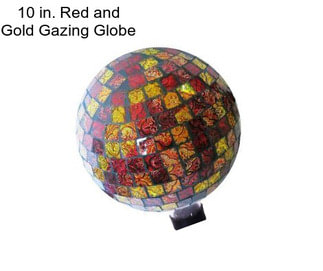 10 in. Red and Gold Gazing Globe