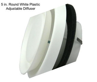 5 in. Round White Plastic Adjustable Diffuser