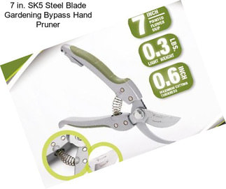 7 in. SK5 Steel Blade Gardening Bypass Hand Pruner