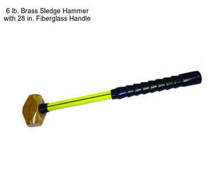 6 lb. Brass Sledge Hammer with 28 in. Fiberglass Handle