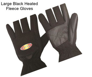 Large Black Heated Fleece Gloves