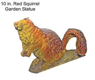 10 in. Red Squirrel Garden Statue