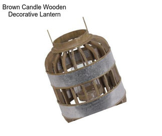 Brown Candle Wooden Decorative Lantern