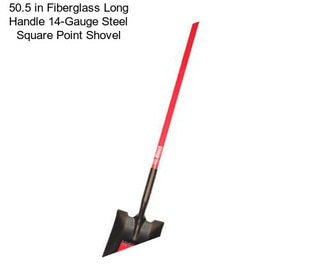 50.5 in Fiberglass Long Handle 14-Gauge Steel Square Point Shovel