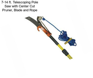 7-14 ft. Telescoping Pole Saw with Center Cut Pruner, Blade and Rope