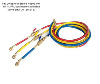 5 ft. Long PolarShield Hoses with 1/4 in. FFL connections and Ball Valve Shut-Off (Set of 3)