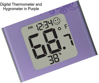 Digital Thermometer and Hygrometer in Purple