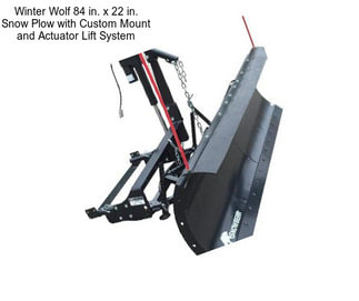 Winter Wolf 84 in. x 22 in. Snow Plow with Custom Mount and Actuator Lift System