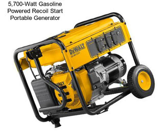 5,700-Watt Gasoline Powered Recoil Start Portable Generator
