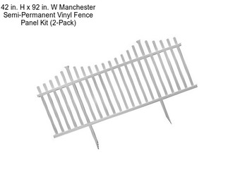 42 in. H x 92 in. W Manchester Semi-Permanent Vinyl Fence Panel Kit (2-Pack)