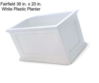 Fairfield 36 in. x 20 in. White Plastic Planter