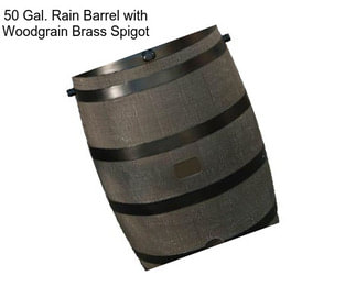 50 Gal. Rain Barrel with Woodgrain Brass Spigot