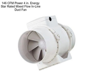 146 CFM Power 4 in. Energy Star Rated Mixed Flow In-Line Duct Fan
