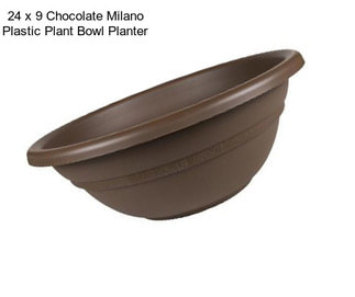 24 x 9 Chocolate Milano Plastic Plant Bowl Planter