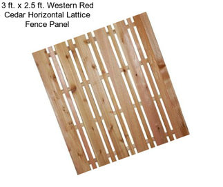 3 ft. x 2.5 ft. Western Red Cedar Horizontal Lattice Fence Panel