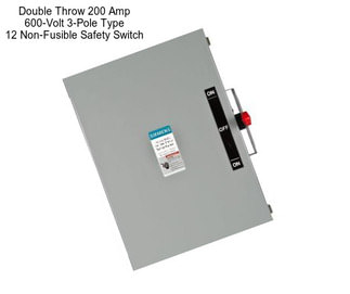 Double Throw 200 Amp 600-Volt 3-Pole Type 12 Non-Fusible Safety Switch