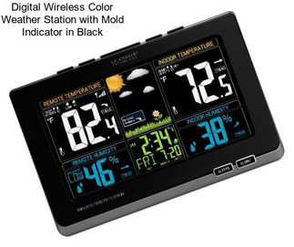 Digital Wireless Color Weather Station with Mold Indicator in Black