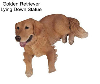 Golden Retriever Lying Down Statue