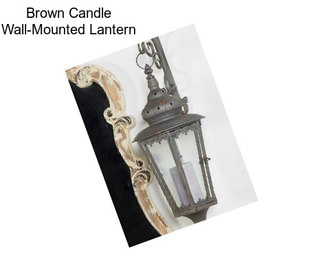 Brown Candle Wall-Mounted Lantern
