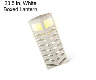 23.5 in. White Boxed Lantern