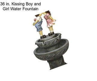 36 in. Kissing Boy and Girl Water Fountain