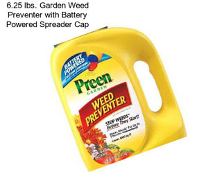 6.25 lbs. Garden Weed Preventer with Battery Powered Spreader Cap