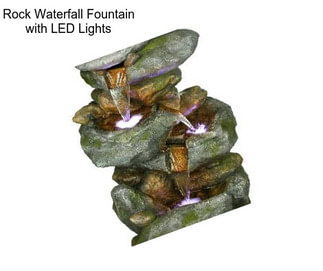 Rock Waterfall Fountain with LED Lights