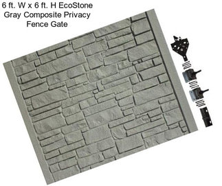 6 ft. W x 6 ft. H EcoStone Gray Composite Privacy Fence Gate