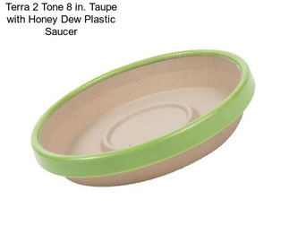 Terra 2 Tone 8 in. Taupe with Honey Dew Plastic Saucer