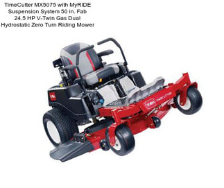TimeCutter MX5075 with MyRIDE Suspension System 50 in. Fab 24.5 HP V-Twin Gas Dual Hydrostatic Zero Turn Riding Mower