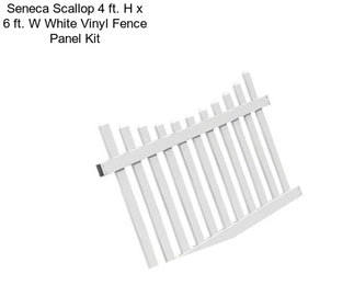 Seneca Scallop 4 ft. H x 6 ft. W White Vinyl Fence Panel Kit