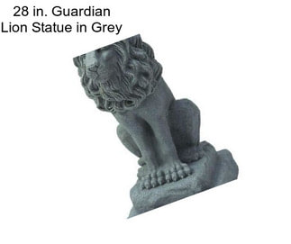 28 in. Guardian Lion Statue in Grey