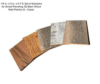1/4 in. x 5 in. x 0.7 ft. Set of Samples for Smart Paneling 3D Barn Wood Wall Planks (5 - Case)