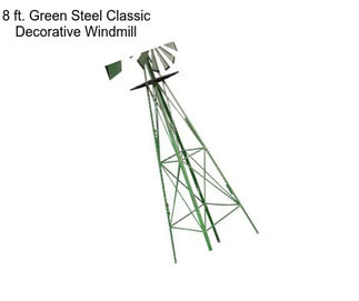 8 ft. Green Steel Classic Decorative Windmill