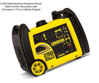 3150-Watt Gasoline Powered Recoil Start Inverter Generator with Champion 171cc 4-Stroke Engine