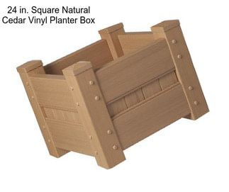 24 in. Square Natural Cedar Vinyl Planter Box