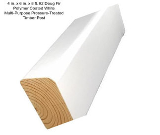 4 in. x 6 in. x 8 ft. #2 Doug Fir Polymer Coated White Multi-Purpose Pressure-Treated Timber Post