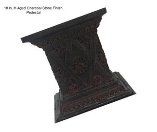 18 in. H Aged Charcoal Stone Finish Pedestal