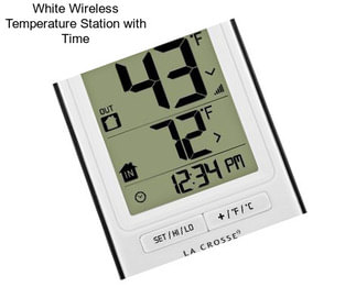 White Wireless Temperature Station with Time