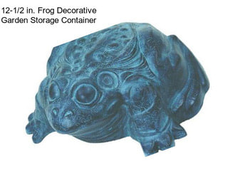 12-1/2 in. Frog Decorative Garden Storage Container