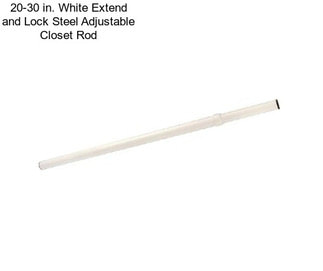 20-30 in. White Extend and Lock Steel Adjustable Closet Rod