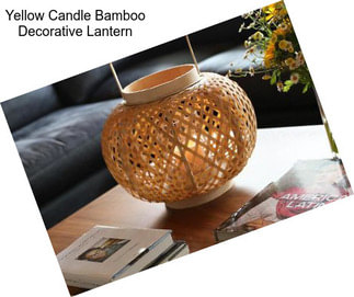 Yellow Candle Bamboo Decorative Lantern