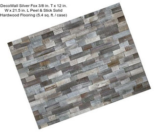DecoWall Silver Fox 3/8 in. T x 12 in. W x 21.5 in. L Peel & Stick Solid Hardwood Flooring (5.4 sq. ft. / case)