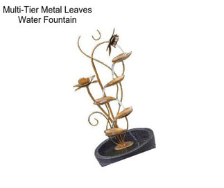 Multi-Tier Metal Leaves Water Fountain