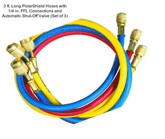 3 ft. Long PolarShield Hoses with 1/4 in. FFL Connections and Automatic Shut-Off Valve (Set of 3)