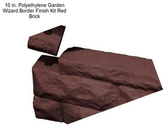 10 in. Polyethylene Garden Wizard Border Finish Kit Red Brick