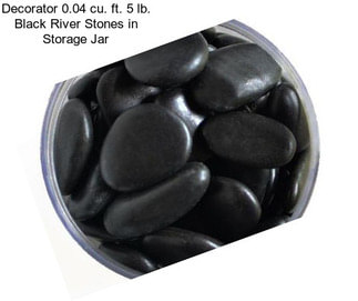 Decorator 0.04 cu. ft. 5 lb. Black River Stones in Storage Jar