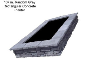 107 in. Random Gray Rectangular Concrete Planter