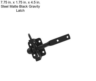 7.75 in. x 1.75 in. x 4.5 in. Steel Matte Black Gravity Latch